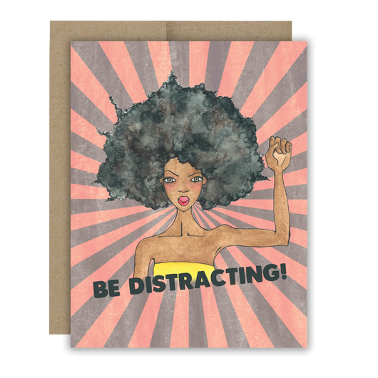 Be Distracting! Sunburst Notecard