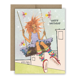Swing! Happy Birthday Notecard