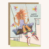 Birthday Swing!  - 5" x 7" Greeting Card
