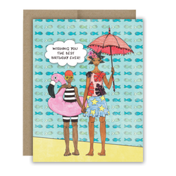 Beach Buddies Birthday Notecard