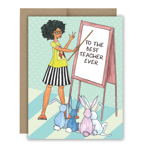 Teaching Bunnies Notecard - Teacher Appreciation