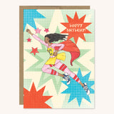 Super Crayon Happy Birthday  - 5" x 7" Greeting Card