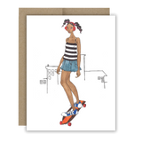 Skater Girl Notecard