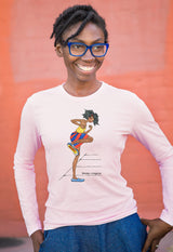Women's Long Sleeve T-shirt - Organic - Booom! Girl (two colors)