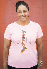Women's Short Sleeve Organic T-shirt - Skater Girl (two colors)