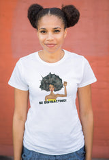 Brown Crayons Be Distracting! White Short Sleeve Organic Shirt