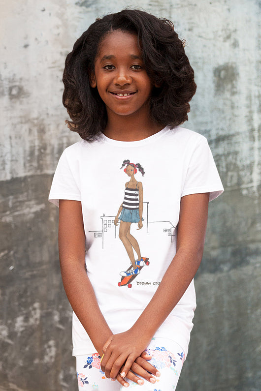 Kids Short Sleeve T-shirt - Skater Girl - 2 Colors!
