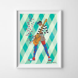 Wall Print - Bass Player - 2 Sizes!