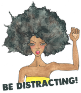 Brown Girl illustration with natural hair