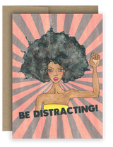 Be Distracting! Sunburst - Notecard