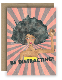 Be Distracting! Sunburst - Notecard