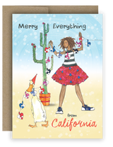 Merry Everything from California - Holiday Notecard