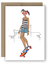 Skater Girl - Notecard