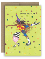 Unicorn Ice Capades - Happy Birthday Notecard
