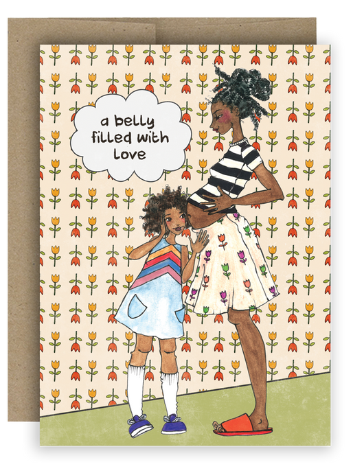 A Belly Filled with Love - Pregnancy Notecard