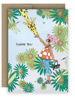 Giraffe Snacks - Thank You Notecard