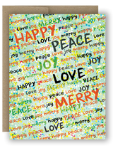 Happy Peace Joy - Notecard