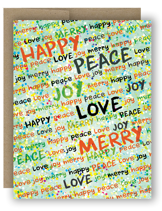 Happy Peace Joy - Notecard