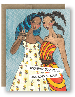 Peace and Lots of Love - Notecard