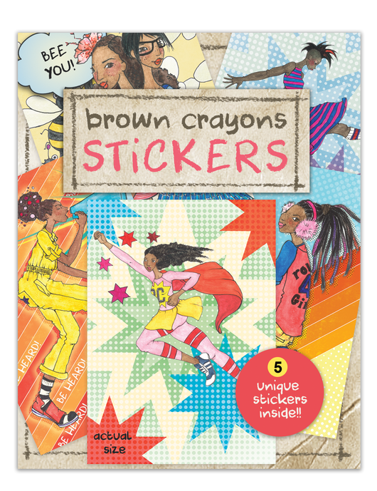 Sticker pack featuring powerful illustrations of brown girls
