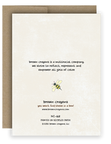 Be Powerful Notecard Back with a little bee