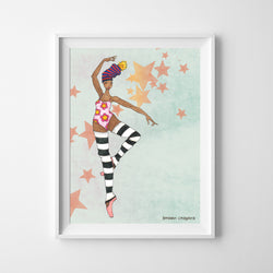 Wall Print - Brown Ballerina - 2 Sizes!